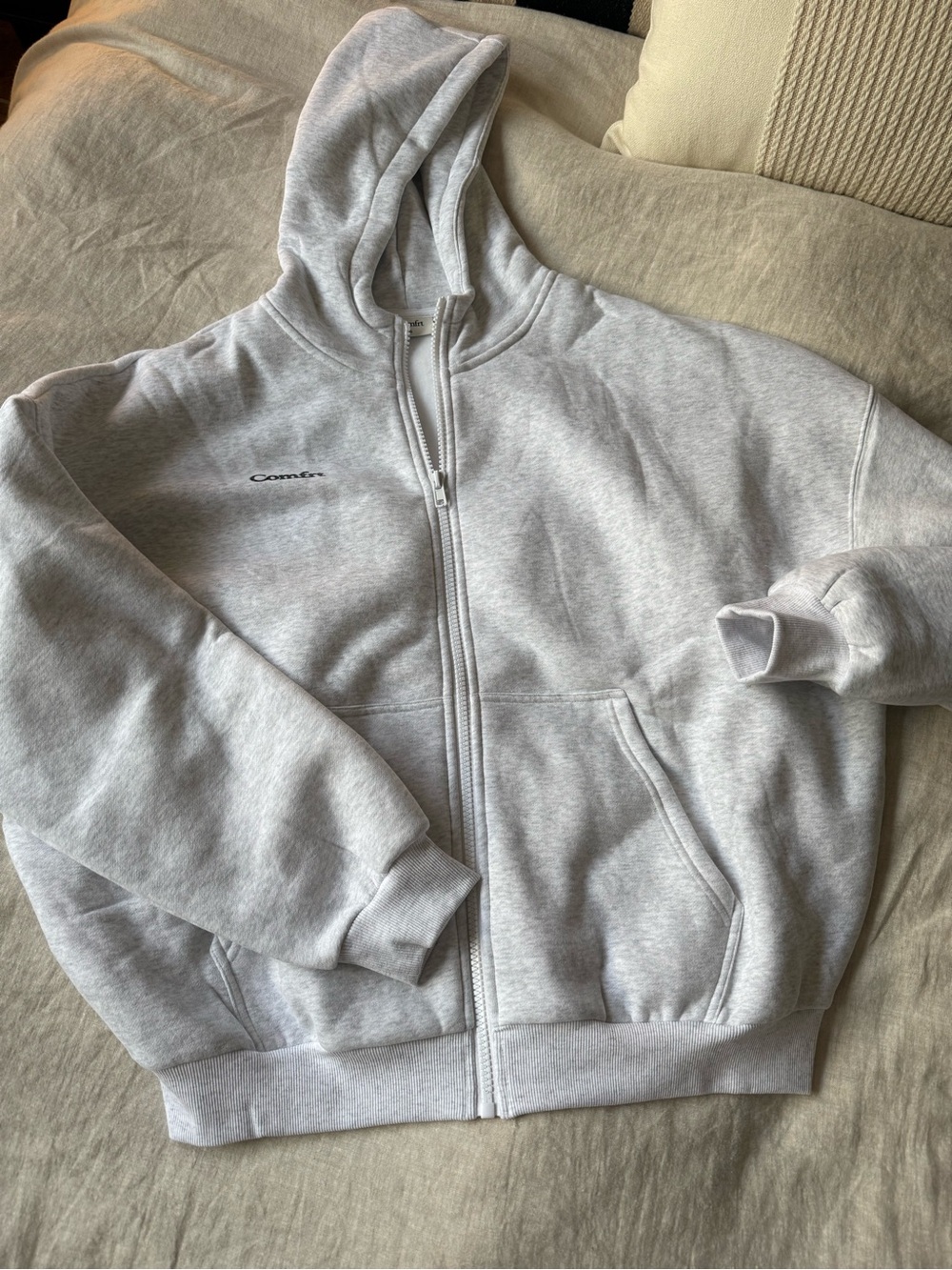 Comfort Zip Hoodie & Sweatpants Set in Light Gray - Picture 2 of 9